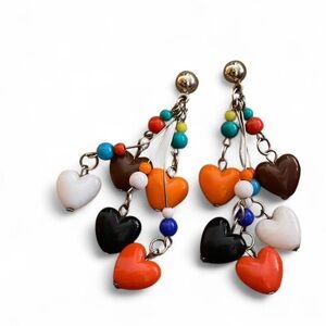 American Vintage Multicolor Heart Earrings